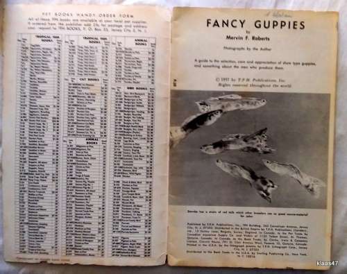 Fancy Guppies - Mervin F Roberts - Pamphlet 1957