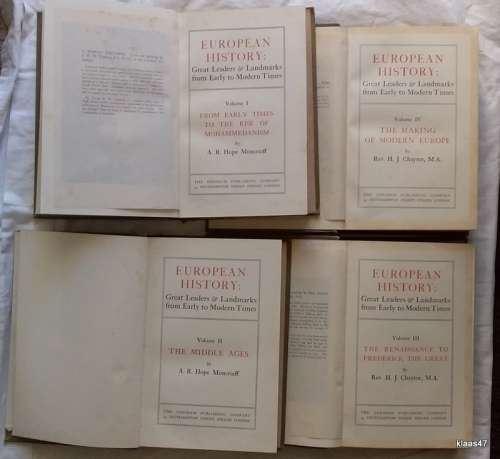 European History (Great Leaders and Landmarks) Vol 1-4 - Rev. H.J. Chaytor (Undated) Gresham Publish