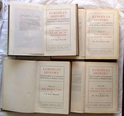 European History (Great Leaders and Landmarks) Vol 1-4 - Rev. H.J. Chaytor (Undated) Gresham Publish