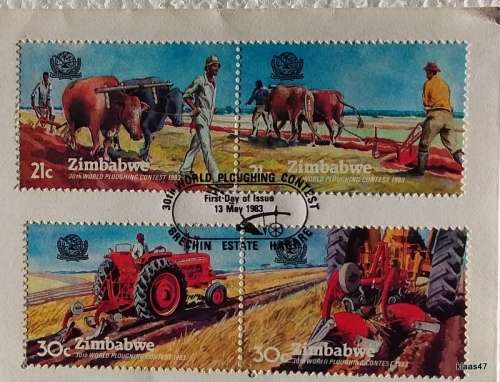 Zimbabwe - 30th World Ploughing Contest - 1983 - FDC