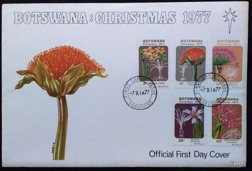 Botswana - Christmas 1977 - Flowers - FDC