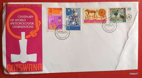Botswana - World Meteorological Organization Centenary - 1973 - FDC