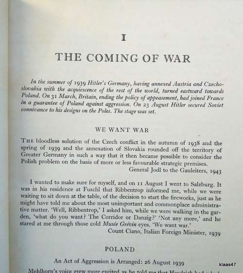 The War 1939-1945 - Edited: Desmond Flower and James Reeves - Hardcover