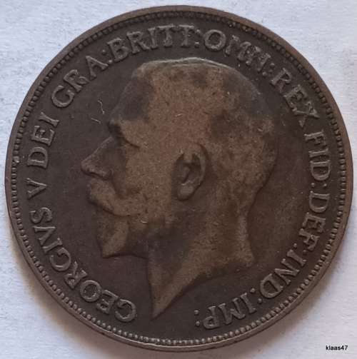 GB - George V - 1914 - Penny - Bronze
