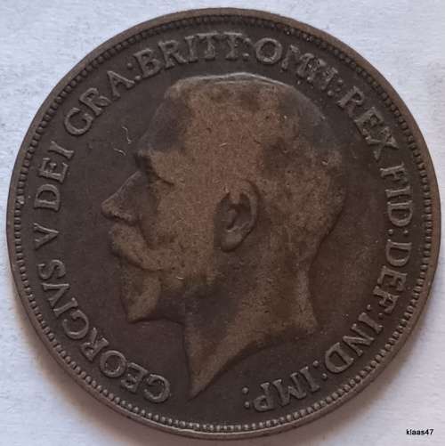 GB - George V - 1914 - Penny - Bronze