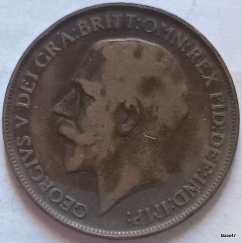 GB - George V - 1912 - Penny - Bronze