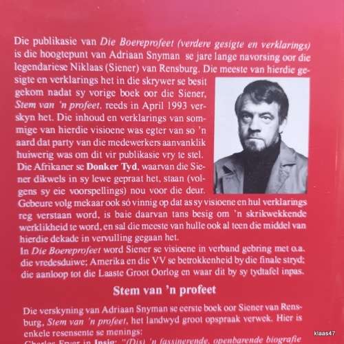 Die Boereprofeet - Adriaan Snyman - Paperback (Verdere Visioene en Verklaarings)