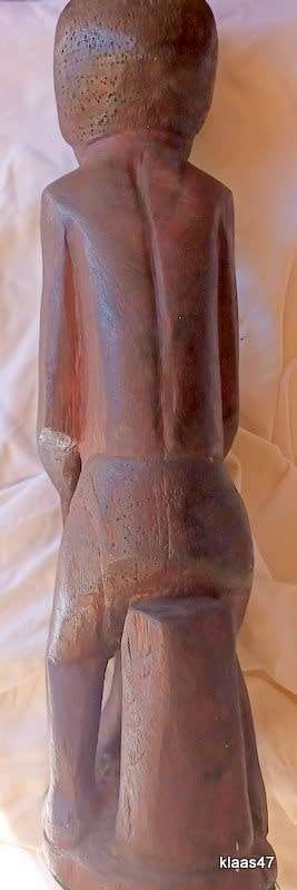 Vintage African Wood Carving of Mother and Child