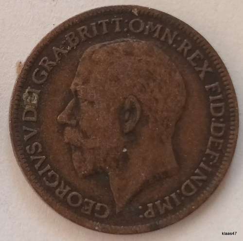 GB - 1917 - George V - Farthing - Bronze