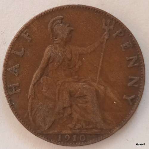 GB - 1910 - Edward VII - Half Penny - Bronze