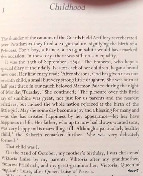 The Kaiser`s Daughter - Memoirs of H.R.H. Viktoria Luise, Princess of Prussia - Hardcover 1977