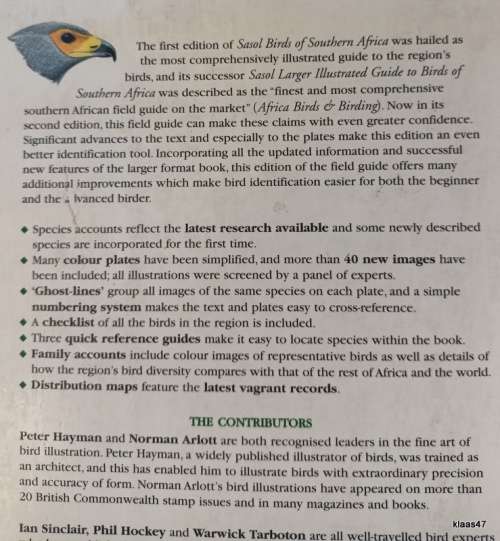 Sasol Birds of Southern Africa - Ian Sinclair, Philip Hockey: Warwich Tarboton - Paperback - 2nd Ed