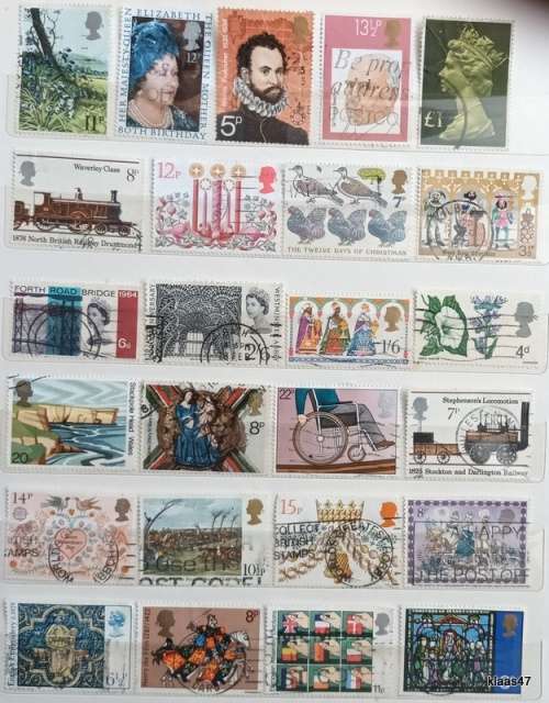 GB - Mixed Lot of 25 Used stamps