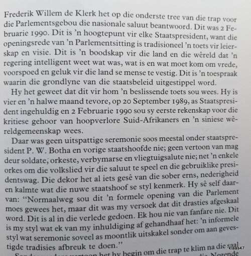 FW de Klerk Die Man en sy Tyd - Willem de Klerk - Hardeband
