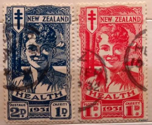New Zealand - 1931 - Health Issue - Set of 2 Used stamps