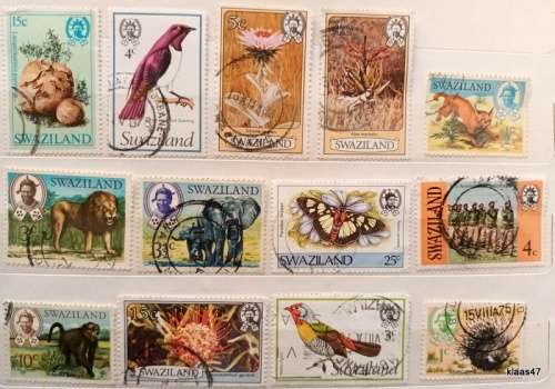 Swaziland - Mixed Lot of 13 Used stamps