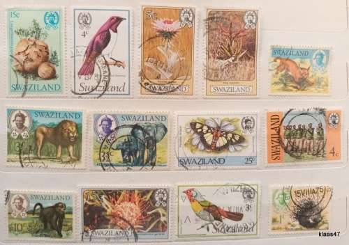 Swaziland - Mixed Lot of 13 Used stamps