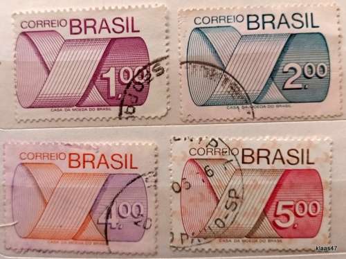 Brazil - 1975 - Casa de Moeda da Brasil - 4 Used stamps