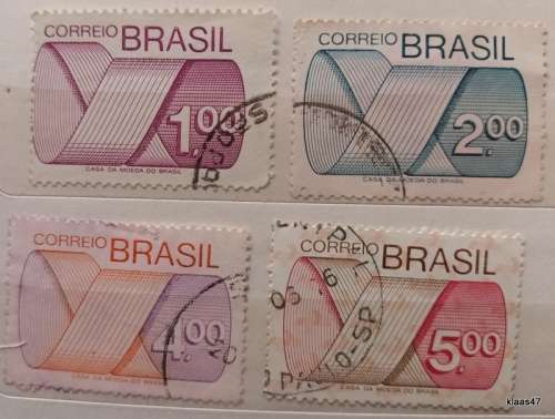 Brazil - 1975 - Casa de Moeda da Brasil - 4 Used stamps