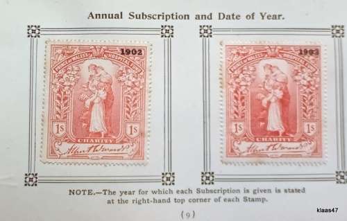 Prince of Wales Hospital Fund - Booklet and Charity Stamps - 1902-08 (8 stamps)