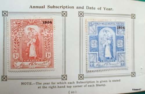 Prince of Wales Hospital Fund - Booklet and Charity Stamps - 1902-08 (8 stamps)
