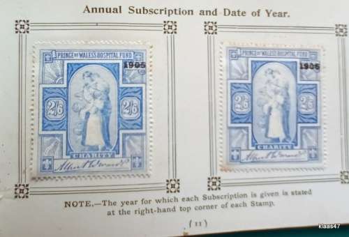 Prince of Wales Hospital Fund - Booklet and Charity Stamps - 1902-08 (8 stamps)