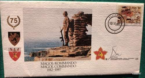 SADF - Comm Cover No. 9 - 1912-87 Magol Commando - 1508/6000 - Signed: Officer Commanding Magol Com.