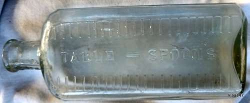 Vintage Table Spoons Pharmacy Bottle - F.N.andS.Ltd -