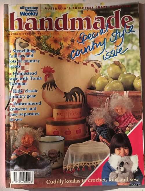 The Australian Women`s Weekly - Handmade - Country Style Issue (Pattern Sheet enclosed)