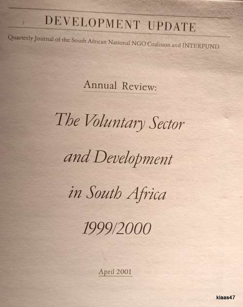 Development Update - The Voluntary Sector and Development in South Africa 1999/2000 Vol.3 No.3