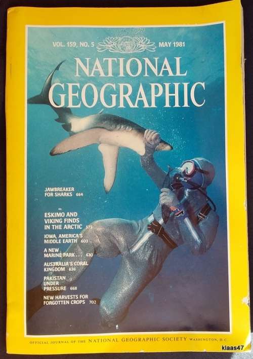 National Geographic Magazine - Jawbreaker for Sharks - Vol 159 No.5 May 1981
