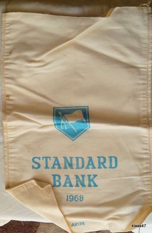 STANDARD Bank 1968 Cloth Money Bag
