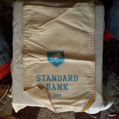 STANDARD Bank 1968 Cloth Money Bag