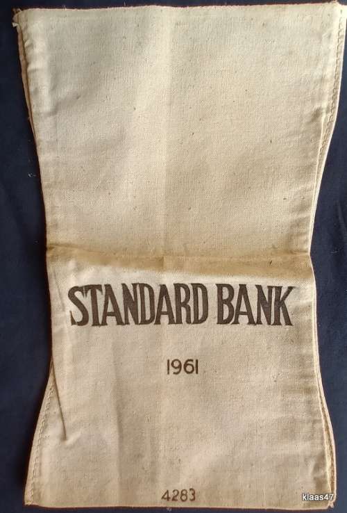 STANDARD Bank 1961 Cloth Money Bag