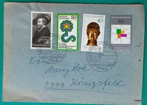 Germany - 4 stamps on cover - Postmark: Heilklimatischer Kurort 7.7.77