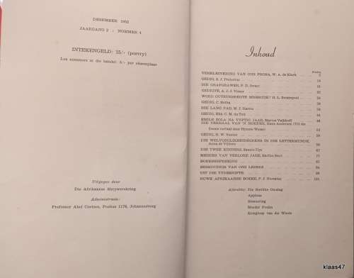 Tydskrif vir Letterkunde - Jaargang 2 Nommer 4 - Johannesburg 1952 (Redakteur: CM van den Heever)