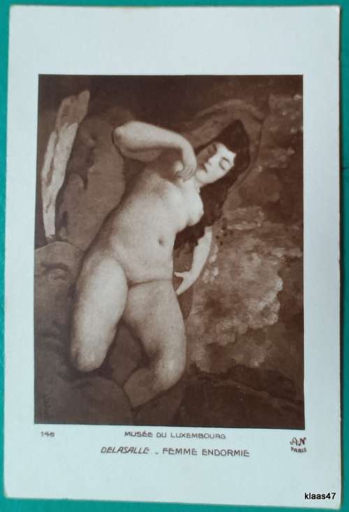 Vintage Post Card 148 - Musee du Luxembourg - Delasalle Femme Endormie