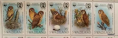 Swaziland - 1982 - WWF - Fishing Owl - Sheet of 25 Unused stamps