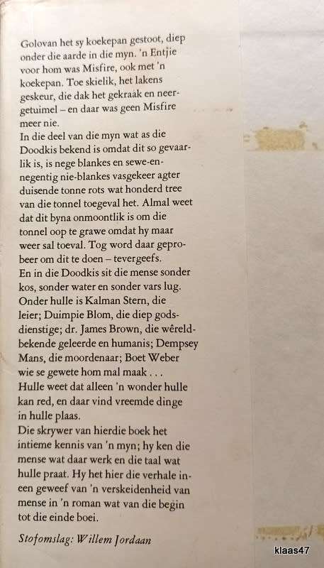 Die Mynramp - H S van Blerk - Hardeband
