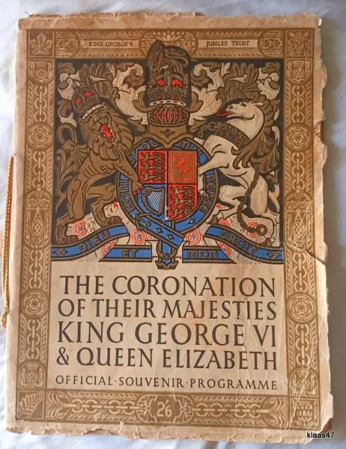 Coronation of Their Majesties King George VI and Queen Elizabeth - Official Souvenir Programme 1937