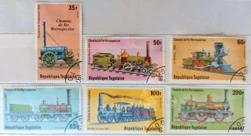 Togo - 1979 - Trains - Set of 6 Cancelled Hinged stamps