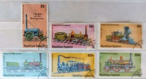 Togo - 1979 - Trains - Set of 6 Cancelled Hinged stamps