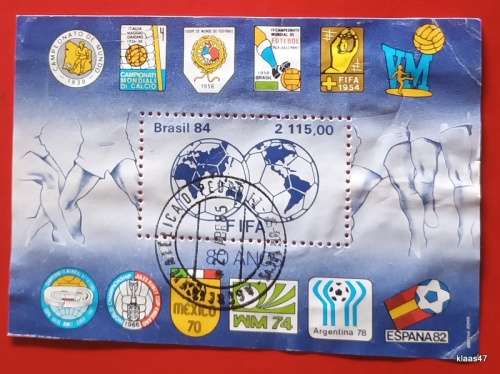 Brazil - 1984 - FIFA - Souvenir Sheet - Used Hinged