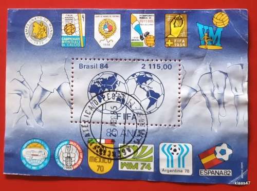 Brazil - 1984 - FIFA - Souvenir Sheet - Used Hinged
