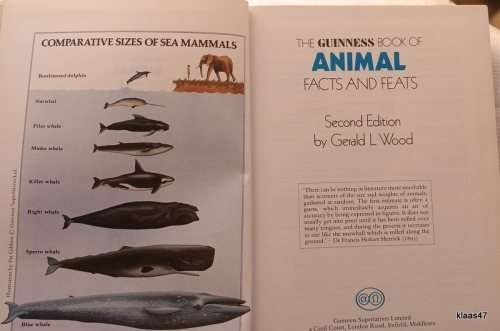 The Guinness Book of Animal Facts and Feats - Gerald L Wood - Hardcover 2nd Ed