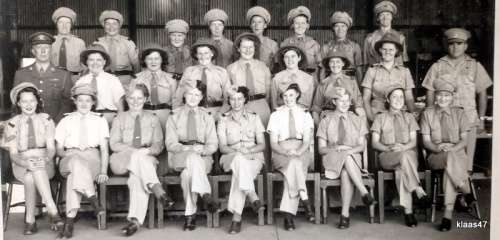 Vintage - War Time Photo - Women`s Auxillary - Undated - 24x19cm (Mounted on Board 38x30.5cm)