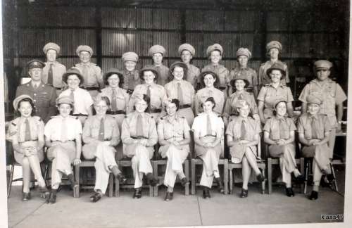 Vintage - War Time Photo - Women`s Auxillary - Undated - 24x19cm (Mounted on Board 38x30.5cm)