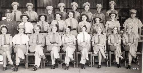Vintage - War Time Photo - Women`s Auxillary - Undated - 24x19cm (Mounted on Board 38x30.5cm)