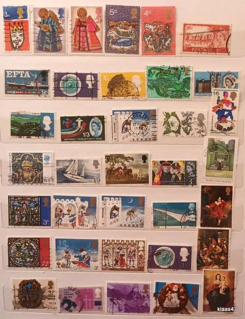 GB - Mixed Lot of 36 Used stamps