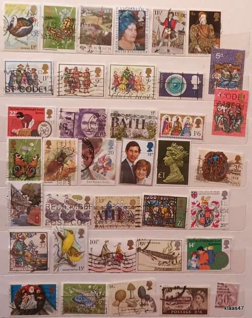 GB - Mixed Lot of 36 Used stamps